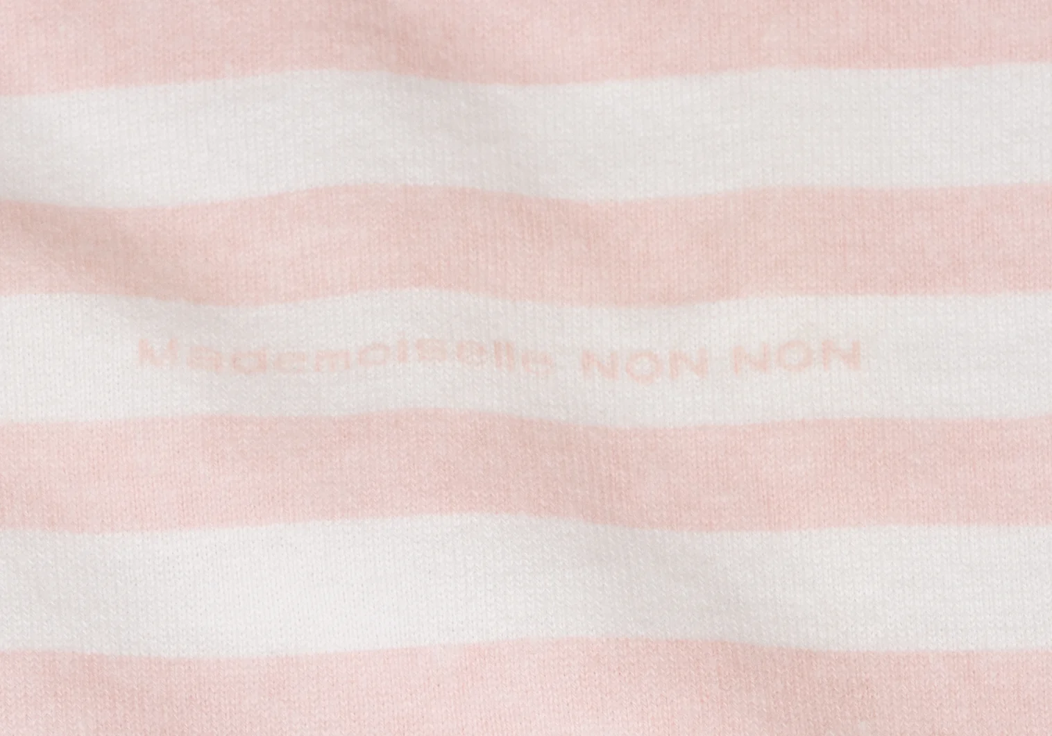 マドモアゼルノンノンMademoiselle NON NON コットンボーダーフロントボタンTシャツ ピンク白L 【レディース】 マドモアゼルノンノンMademoiselle NON NON コットンボーダー