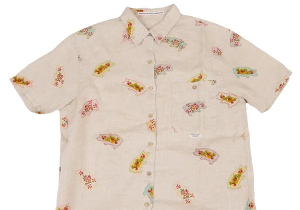 Mademoiselle NON NON Tropical Printed Linen Shirt K-139680_003
