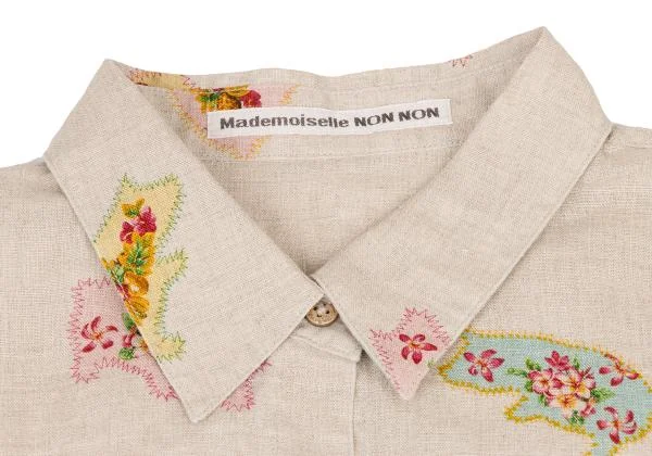 Mademoiselle NON NON Tropical Printed Linen Shirt K-139680_004