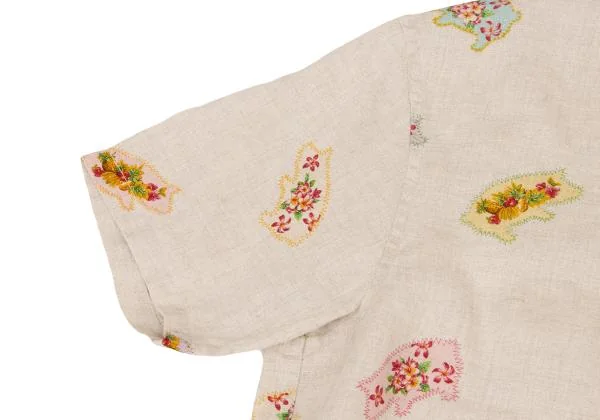 Mademoiselle NON NON Tropical Printed Linen Shirt K-139680_006