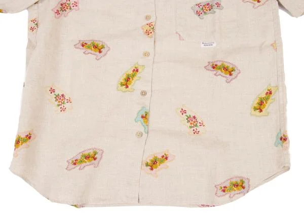 Mademoiselle NON NON Tropical Printed Linen Shirt K-139680_009