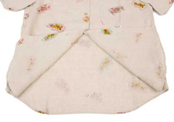 Mademoiselle NON NON Tropical Printed Linen Shirt K-139680_010