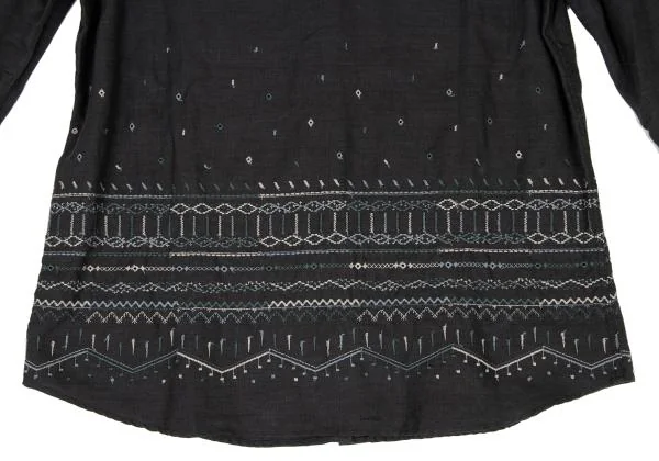 Mademoiselle NON NON Linen Embroidery Design Shirt K-139682_015