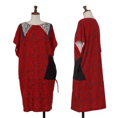 TSUMORI CHISATO Floral Printed French Sleeve Tunic