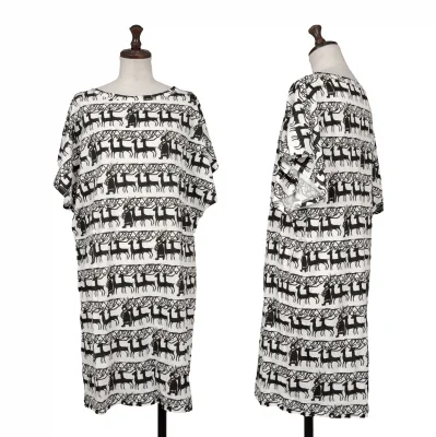 TSUMORI CHISATO Lame Reindeer Printed Tunic