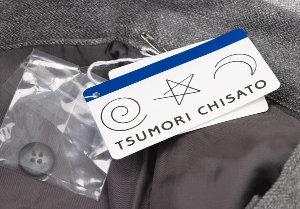 TSUMORI CHISATO Wool Rayon Switching Herringbone Pants K-139705_013