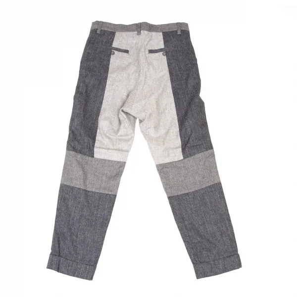 TSUMORI CHISATO Wool Rayon Switching Herringbone Pants K-139705_008