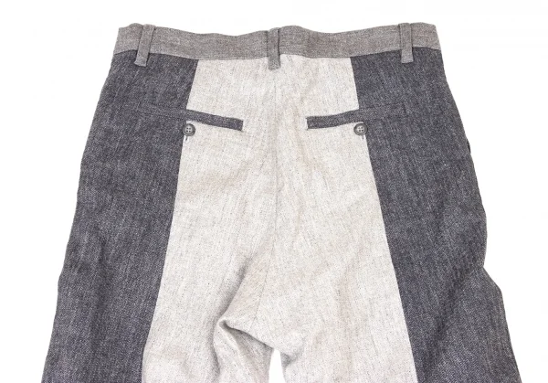 TSUMORI CHISATO Wool Rayon Switching Herringbone Pants K-139705_009