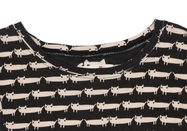 cat's TSUMORI CHISATO Cotton Rayon Cat Printed T Shirt K-139706_003