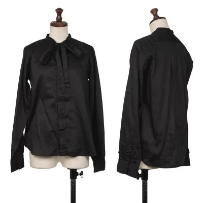 BEAMS BOY Cotton String Stand Collar Shirt