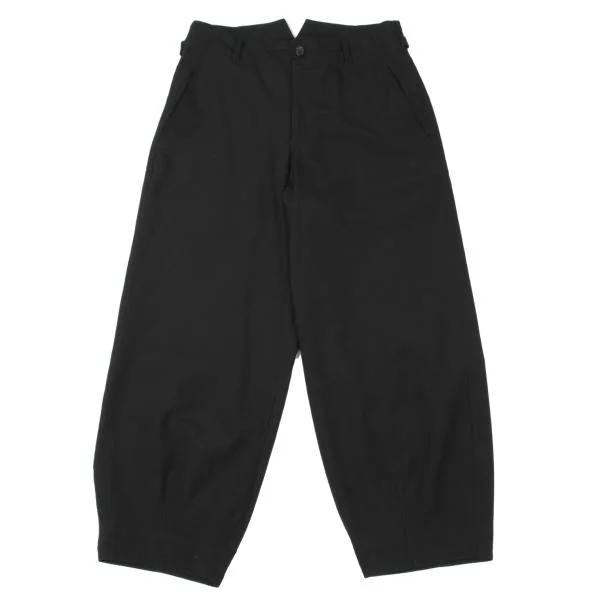 柔らかな質感の コムデギャルソンCOMME コムコム des ウールワイド裾 GARCONS パンツ