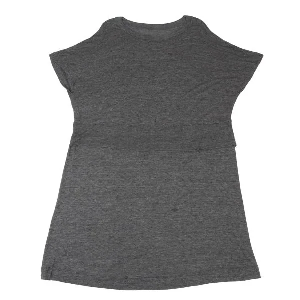 ISSEY MIYAKE HaaT Rayon Silk Layered Short Sleeve Dress K-139763_002