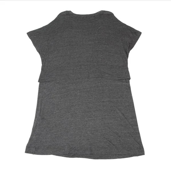 ISSEY MIYAKE HaaT Rayon Silk Layered Short Sleeve Dress K-139763_010