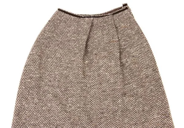 Y's  Wool Herringbone Tuck Pin Skirt K-139803_003