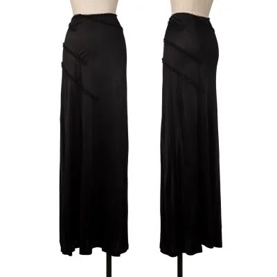 KENZO JUNGE Lace Patch Rayon Long Skirt