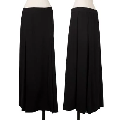 KENZO Rayon Wool Slit Long Skirt