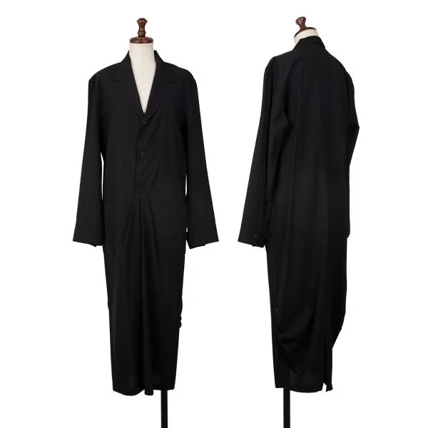 Y's Wool Pullover Shirt Tunic Black S-M K-139825_001
