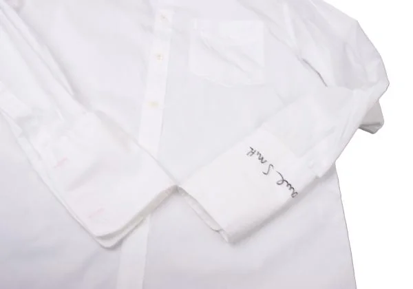 ポールスミスPaul Smith 直筆サイン入り コットンロングカフスデザインシャツ 白L K-139826_010