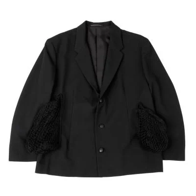 Yohji Yamamoto FEMME Net Pocket Wool Gaba Jacket
