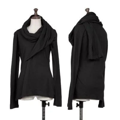Yohji Yamamoto FEMME Stole Neck Design Wool Top