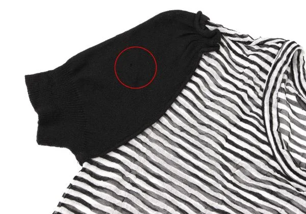 Yohji Yamamoto FEMME Wrinkled See-through Striped Dress K-139865_005