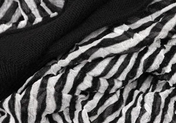 Yohji Yamamoto FEMME Wrinkled See-through Striped Dress K-139865_011