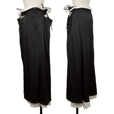 Yohji Yamamoto FEMME Silk Side Lace Up Design Skirt