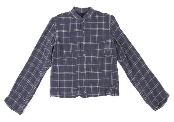 Y's Check Pattern Summer Wool Jacket & Skirt K-139875_003