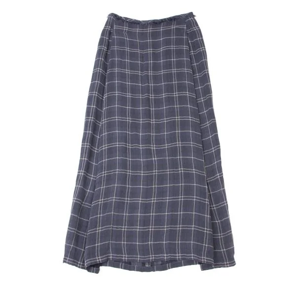 Y's Check Pattern Summer Wool Jacket & Skirt K-139875_012
