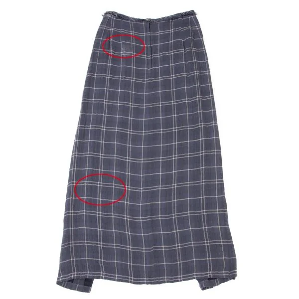 Y's Check Pattern Summer Wool Jacket & Skirt K-139875_014