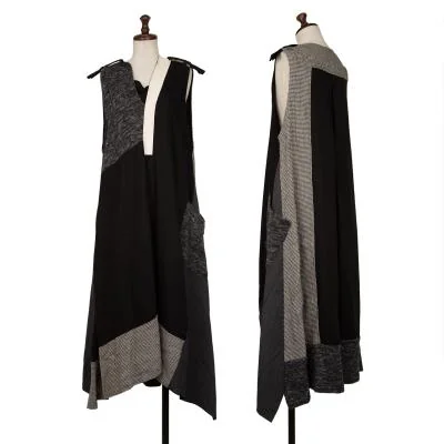 Y's Switching Sleeveless Flare Dress
