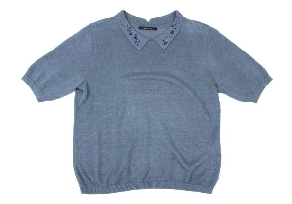 NON NO ademoiselle NON NON Floral Embroidery Knit Polo Shirt K-139899_002