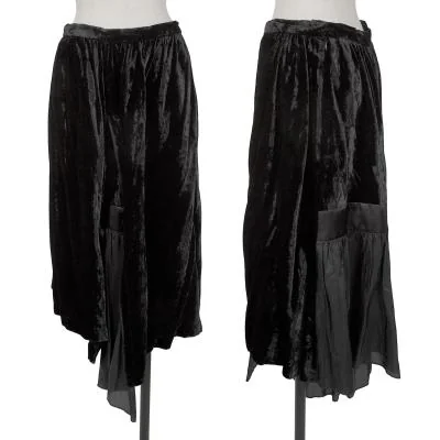COMME des GARCONS Gathered Frilled Velvet Pants
