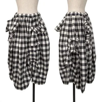 COMME des GARCONS Ribbon Design Checker Skirt