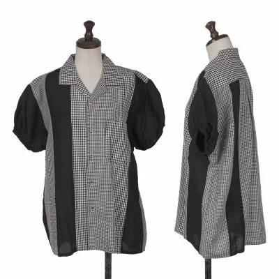 tricot COMME des GARCONS Linen Cotton Gingham Check Shirt