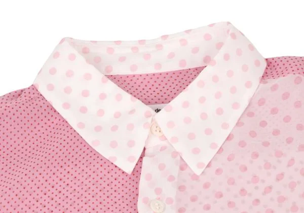 COMME des GARCONS Dot Print Switching Ribbon Shirt K-139962_004