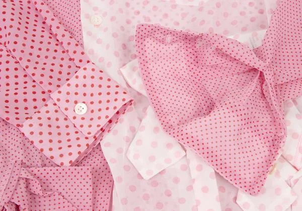 COMME des GARCONS Dot Print Switching Ribbon Shirt K-139962_008