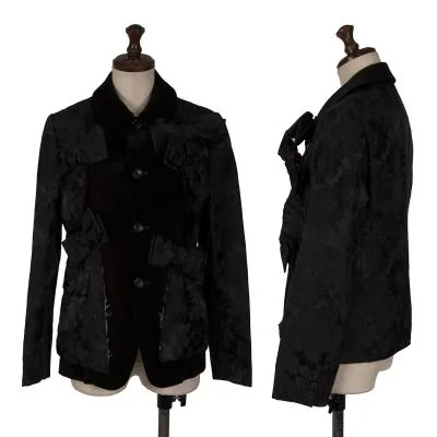 COMME des GARCONS Floral Jacquard Switching Velor Jacket