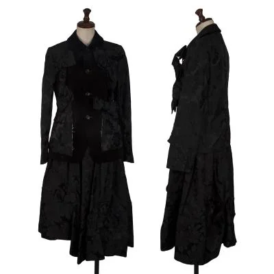COMME des GARCONS Floral Jacquard Ribbon Jacket & Skirt