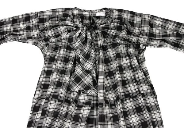 tao Ribbon Gather Check Dress K-139977_003