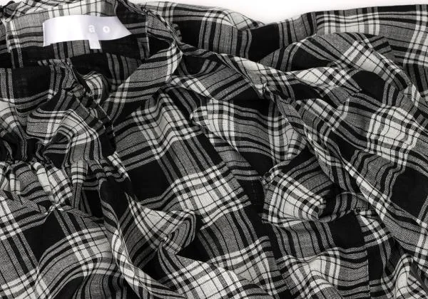 tao Ribbon Gather Check Dress K-139977_007