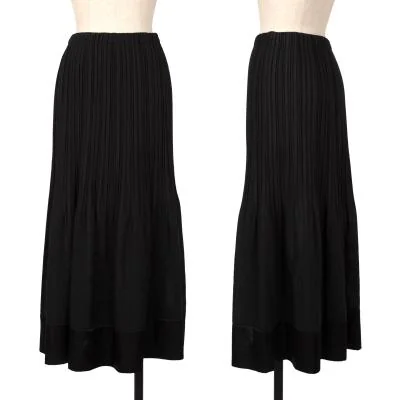 ISSEY MIYAKE Hem Embroidery Pleated Skirt