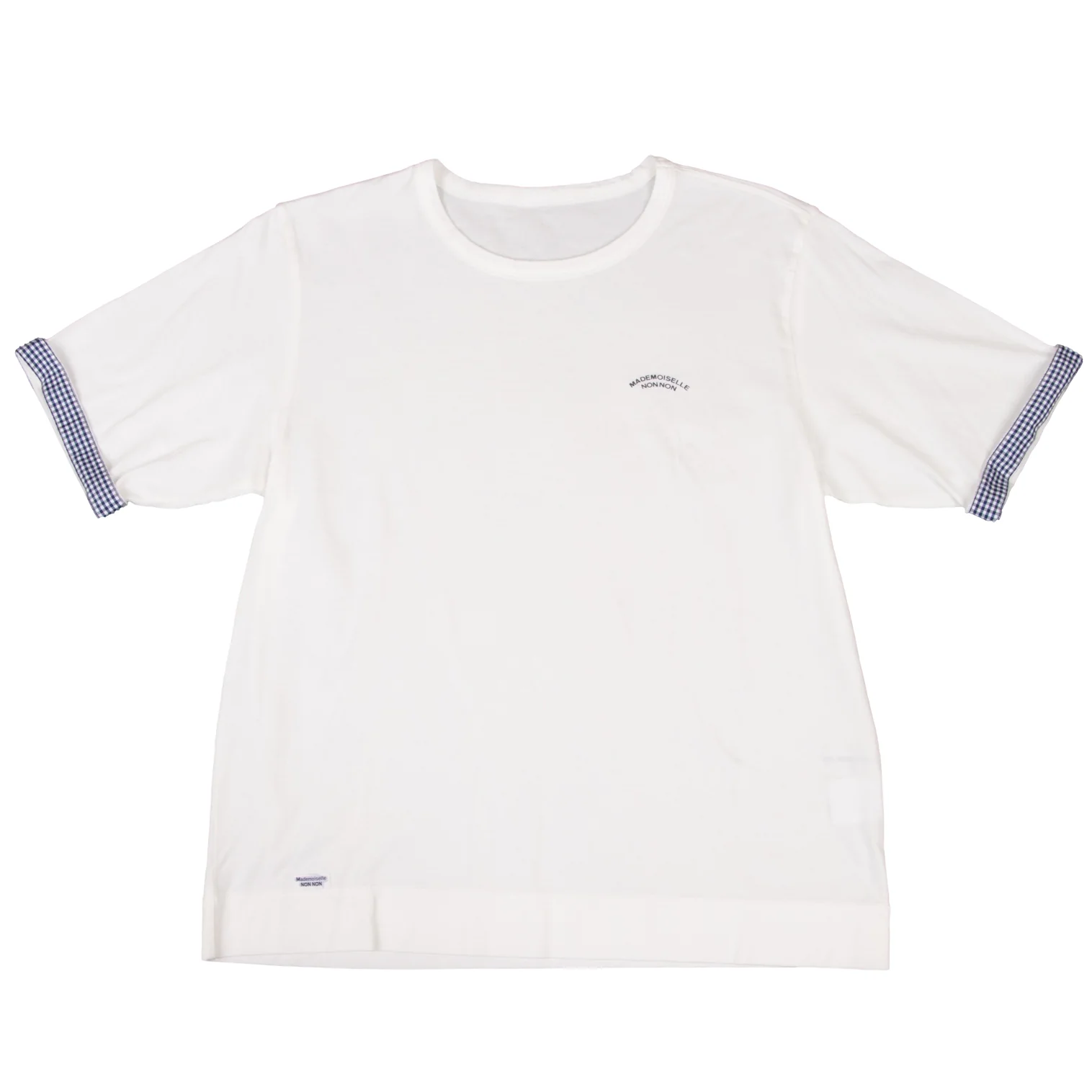 【タグ付き新品】　マドモアゼルノンノン　今季Tシャツ マドモアゼルノンノンMademoiselle NON NON チェック切替Tシャツ
