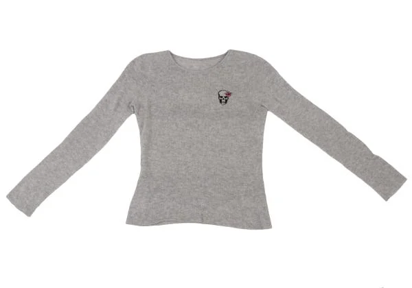 Lucien PellatFinet Skull Embroidery Cashmere Knit Sweater K-140009_002