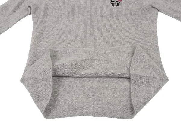 Lucien PellatFinet Skull Embroidery Cashmere Knit Sweater K-140009_012