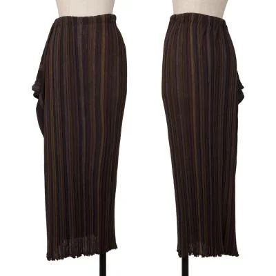JURGEN LEHL Wool Silk Stripe Knit Skirt