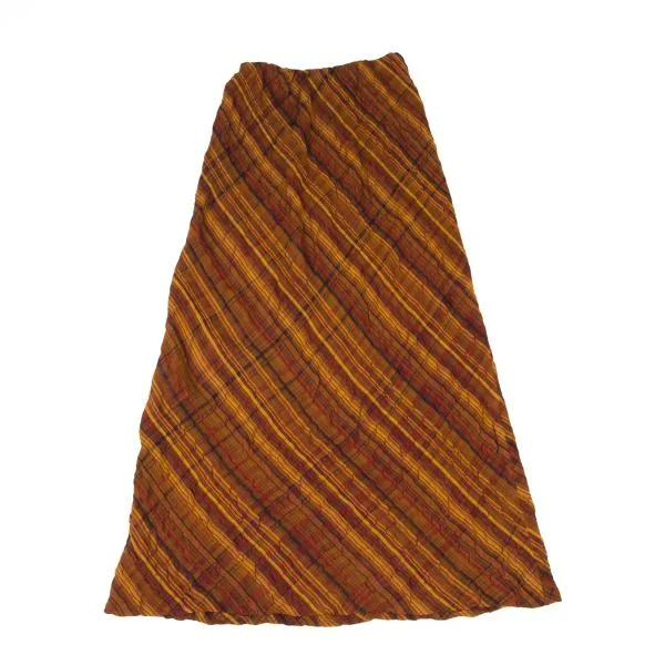 JURGEN LEHL Silk Bias Check Skirt K-140040_011