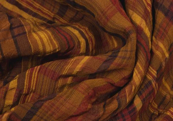 JURGEN LEHL Silk Bias Check Skirt K-140040_012