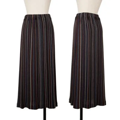 JURGEN LEHL Wool Silk Multi Stripe Skirt