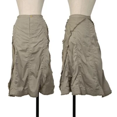 ISSEY MIYAKE HaaT Dyed Side Switching Puckering Skirt